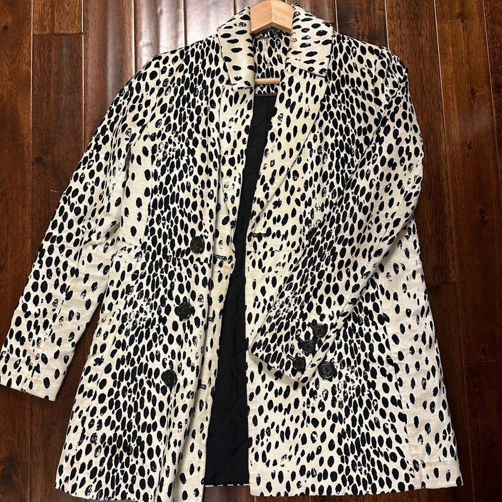 Free People Dalmatian print coat size XS
